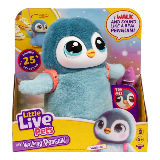 Mascota de Juguete Pingüino Azul Little Live Pets Movimientos y Sonidos Interactivo