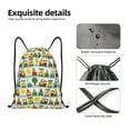 thumbnail image 4 of Honeii Train With Animals Print Drawstring Backpack,Drawstring Bags String Backpack Gym Cinch Sack Backpack Sport Bag Draw-Small, 4 of 6