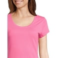 thumbnail image 5 of No Boundaries Scoop Neck Tee with Short Sleeves, 1 or 3-Pack, Women’s, 5 of 6