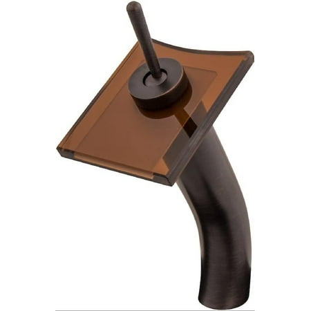 

GF-011ORB-T Squared Waterfall Vessel Faucet Oil Rubbed Bronze/Tea Glass
