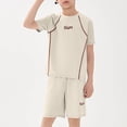thumbnail image 4 of ITSAME Girls Athletic Outfit Sets, Quick-Dry Crewneck Tops and Shorts 2-Piece Loose Outdoor Sport Sets White Size 7-8, 4 of 6