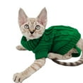 thumbnail image 5 of YokoKat Green Turtleneck Cat Kitten Sweater Size XXS Devon Rex, Cornish Rex, Sphynx, 5 of 6