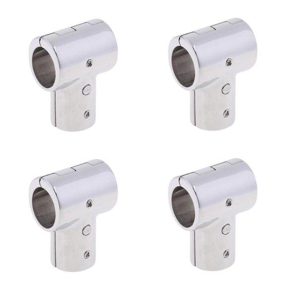 Paquete de 4 pasamanos de acero inoxidable marino 316 Cola Accesorio en T 25 mm
