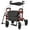 Red, variant on Goplus 2-in-1 Rollator Walker for Seniors with Seat 9" Pneumatic Tires for All Terrain Navy