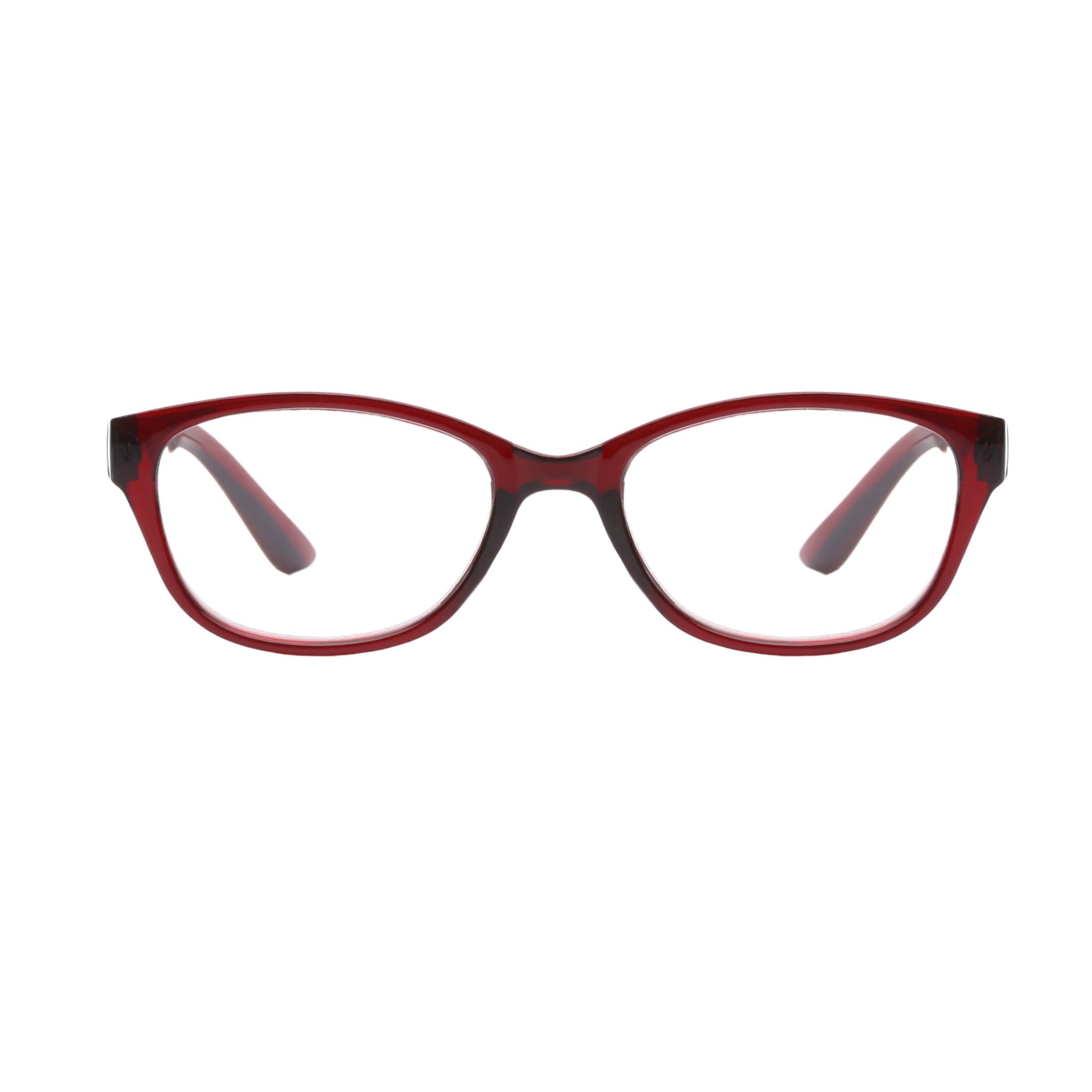 (2 pack) Equate Amanda 5-Pack Womens Plastic Reading Glasses with Case, Tortoise/Blue Crystal/Red Crystal/Black/Pink Crystal, +1.50