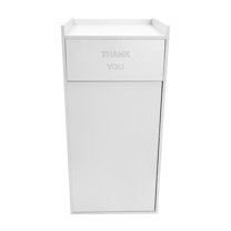 Commercial Trash Can Cabinet, Trash Receptacle for Indoor, Outdoor Home, Office, Restaurant, 30L/27.24Qt (Silver)