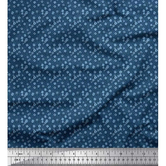 Soimoi Cotton Duck Fabric Floral Shirting Printed Craft Fabric by The Yard 56 Inch Wide