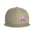 thumbnail image 3 of DouZhe Flat Brim Cap Snapback Hat, Moe Anime Character Girl Prints Adjustable Yellow Adult Baseball Cap, 3 of 6