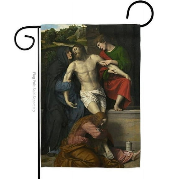 Ornament Collection G192322-BO Piet Religious Faith Double-Sided Decorative Garden Flag, Multi Color