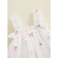 thumbnail image 6 of Suealasg Toddler Girl’s Slip Dress Floral Embroidery Butterfly Sleeveless Summer A-Line Dress Tulle Princess Dress, 6 of 7