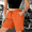 Orange, variant on LJEFF Womens Plus Size Drawstring Shorts with Pockets, Comfy Casual Baggy Elastic Waist Womens Active Shorts Orange