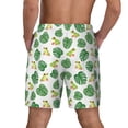 thumbnail image 2 of Lsque Mens Swim Trunks Frogs And Tropical Leaves Pattern - Bathing Suit Compression Liner - Beach Swim Shorts Swimwear - (S-3XL) - Stretch Quick Dry -Medium, 2 of 9