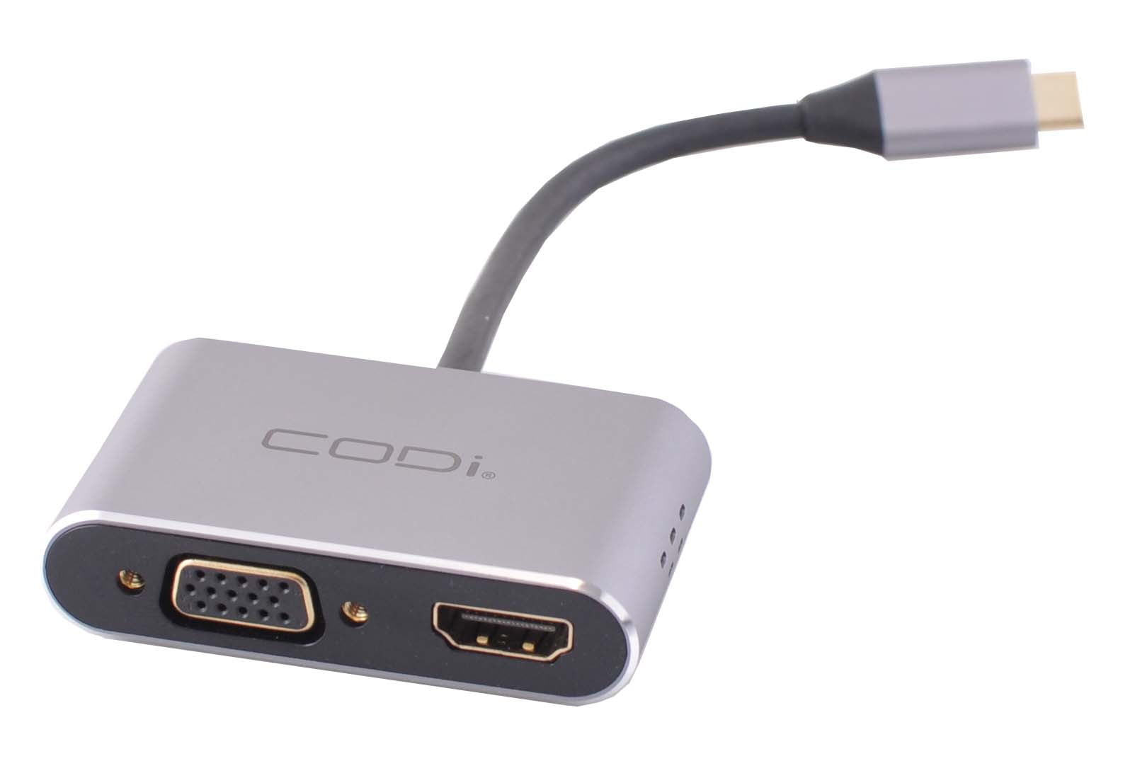 CODi 4In1 USBC Display Adapter (HDMI, VGA, USBC PD, USBA 3.0
