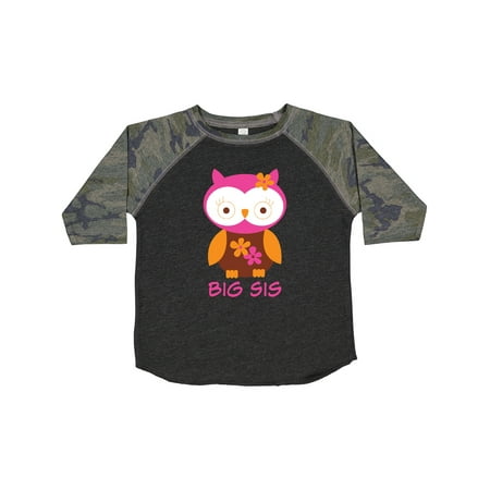 

Inktastic Big Sis Owl Girls Sister Announcement Gift Toddler Toddler Girl T-Shirt