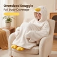 thumbnail image 6 of Snuggle Goose Onesie Includes shoes, Duck Pajamas Soft Coral Fleece Hooded Blanket Hoodie Costume, 6 of 6