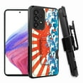 thumbnail image 1 of ANJ+ Rugged Shockproof Hoster Case w/Card Slot, Kickstand + Tempered Glass Cover for Samsung Galaxy A33 5G - Sunrise Waves, 1 of 5