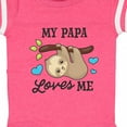 thumbnail image 4 of Inktastic My Papa Loves Me with Sloth and Hearts Boys or Girls Baby Bodysuit, 4 of 5