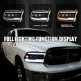 thumbnail image 2 of Spec-D Tuning Black Full LED Switchback Sequential Projector Headlights w/ Startup Animation Compatible with 2009-2019 Dodge Ram 1500, 2010-2019 Ram 2500/3500, Left + Right Pair Headlamps Assembly, 2 of 7
