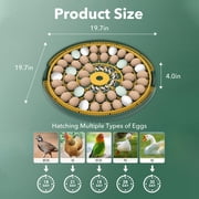 BN-LINK 52 Egg Incubator with Automatic Egg Turning and Temperature Control, Smart Egg Incubator with Humidity Display, LED Candler & Sink, Hatching Chicken Duck Quail Bird
