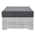 thumbnail image 3 of Modway Convene Outdoor Patio Rectangular Ottoman in Light Gray Charcoal, 3 of 6