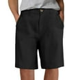 thumbnail image 2 of vigerkar Women's Linen Shorts Wide Leg Casual Summer Pleated Shorts High Waisted with Pockets Black, L, 2 of 8