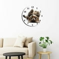thumbnail image 3 of Soliyoahee Clocks for Living Room Funny Cats 10inch Wall Clock Cute Animals Small Battery Operated Wall Clocks Decorative for Kitchen Living Room Bedroom Bathroom Dining Room, 3 of 6