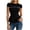 Black, variant on Pearl Beaded Trim Short Sleeve Fitted Peplum Waist Flare Top Solid Structured Casual Blouse for Women Spring Summer Daily Party Wear S-XXL