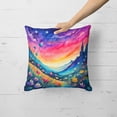 thumbnail image 2 of Colorful Campanula Fabric Decorative Pillow 18 in x 18 in, 2 of 5