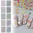 thumbnail image 1 of PFDDRW 3D Butterfly and Flower Nails Sticker Nail Art Floral Nail Decals, 1 of 8