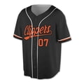 thumbnail image 2 of Custom Black Orange 3D All Over Print Baseball Jersey Shirt Size S-5XL, 2 of 6
