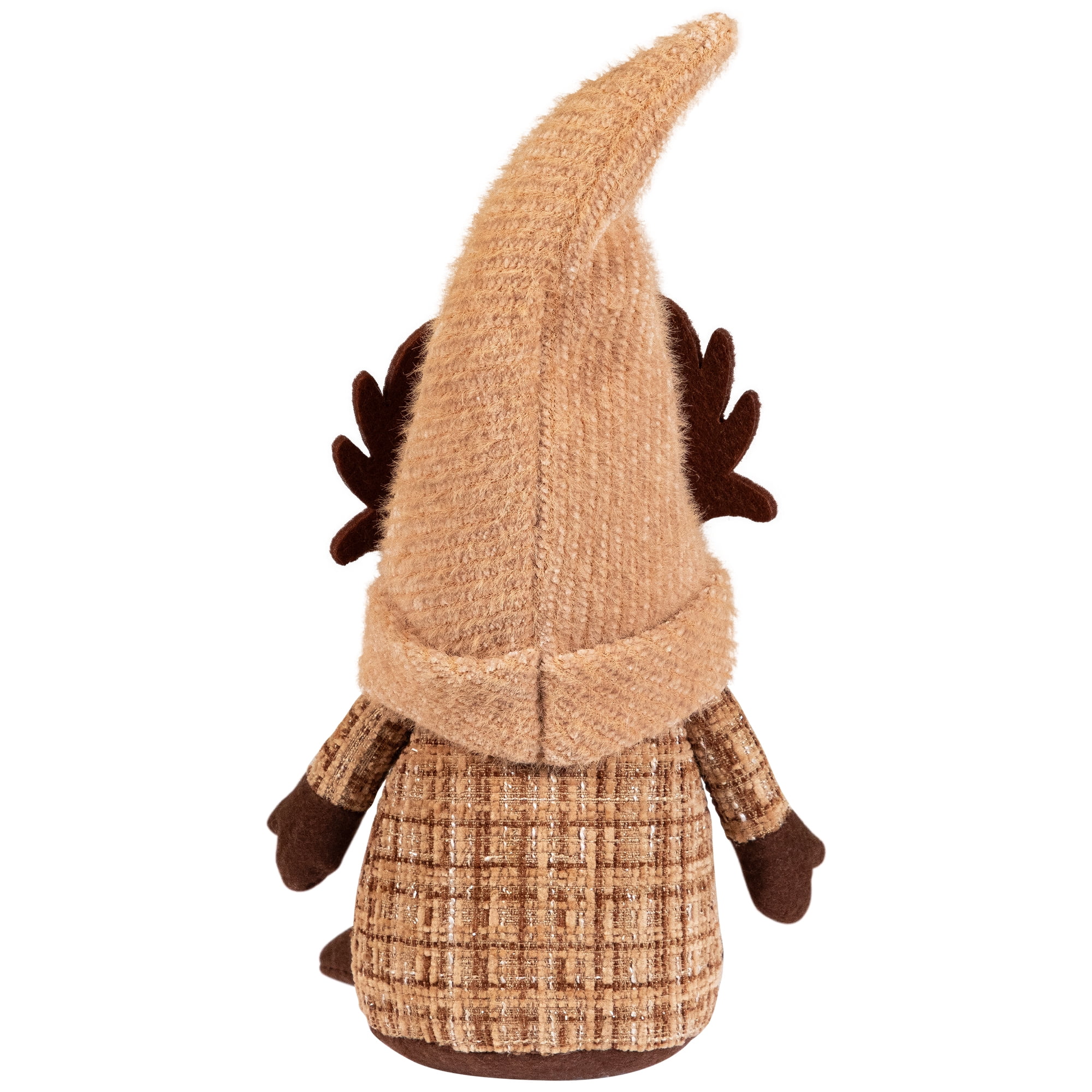 Northlight Plush Gnome with Moose Hat Fall Harvest Decoration  - 11.75"