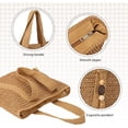 thumbnail image 3 of LHSHID Straw Beach Tote Bag for Women,Raffia Woven Shoulder Handbags for Summer Vacation, 3 of 6