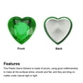 thumbnail image 4 of Unique Bargains 60 Pcs Acrylic Heart Rhinestone 15mm Flat Back Plastic Gems for Jewelry Making, Dark Green, 4 of 5