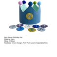 thumbnail image 2 of LCXmlly Photo Shoot Prop Hat Newborn Birthday Hat with Buckles Adjustable Party Hat for Photo Prop, 2 of 7
