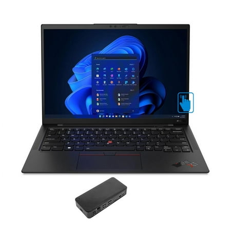 Lenovo ThinkPad X1 Carbon Gen 11 Home/Business Laptop (Intel i7-1355U 10-Core, 14.0in 60 Hz Touch Wide UXGA (1920x1200), Intel Iris Xe, Win 11 Pro) with USB-C Dock