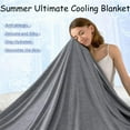 thumbnail image 6 of Cooling Throw Blanket，Double Sided Cooling Blanket for Hot Sleepers，Arc-Chill Q-Max>0.5 Cold Blanket，Lightweight Breathable Summer Blankets for Couch，Bed，Sofa(Light Blue,51*59Inch), 6 of 9