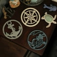 thumbnail image 5 of Zeckos Cast Iron Nautical Design Trivets Rose Kitchen Décor Set of 3, 5 of 7
