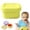 Light Yellow, variant on USUERY 100ml Silicone Snack Containers With Lids Reusable Stackable Leakproof Storage Box Travel Lunch Food Saver Home Office