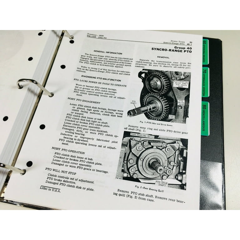 Genuine John Deere Technical 3 To 5 pin Binder - With Book