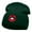 Dark Green, variant on Canada Leaf With Bear Embroidered 8 Inch Knitted Short Beanie - Red OSFM