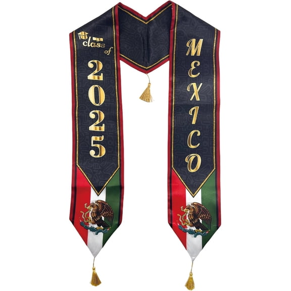 Mexican Stoles for Graduation 2025 Mexican American Graduation Sash Virgin Mary Graduation Stole Hispanic