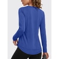 thumbnail image 2 of Rosvigor Womens Workout Tops Long Sleeve V Neck Tee Shirts Athletic Shirts Comfy Activewear Tops for Gym Running Yoga, 2 of 8
