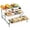 Black, variant on Lifewit 3 Tier Plastic Serving Tray for Party Supplies, 12" x 6.5" Platters for Serving Food, White Reusable Trays with Gold Mental Display Stand for Veggie, Fruit, Cookies, Dessert