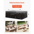 thumbnail image 2 of VEVOR Patio Outdoor Furniture Cover 420D Waterproof Table Chairs Sofa 130"x84", 2 of 9