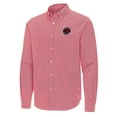 thumbnail image 2 of Men's Antigua Red Toronto Raptors Porter Woven Long Sleeve Button-Down Shirt, 2 of 3