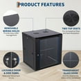 thumbnail image 3 of 6U Professional Wall Mount Network Server Cabinet Enclosure 17.7 Inch Server Network Rack  with Locking Glass Door & Removable Side Panels for Secure Data and Audio-Visual Installations, 3 of 7
