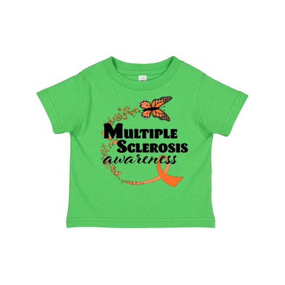 Inktastic Multiple Sclerosis Awareness Butterfly Ribbon Boys or Girls Toddler T-Shirt