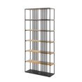 thumbnail image 5 of Pemberly Row 78" Minimalist Open Slat Wood Bookshelf - Oak / Black, 5 of 5