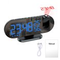 thumbnail image 2 of YAOMOBB Desktop Digital Clock Electronic Projection Clock Large Screen Snooze Function FM Radio Temperature Humidity Display, 2 of 7
