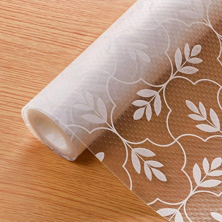 Shelf Drawer and Cabinet Liner, Washable Oil-Proof Shelf Liners for Kitchen Cabinets, Shelves, Refrigerator, Non-Adhesive Drawers Mats(Transparent, 11.8 x 118 Inch)